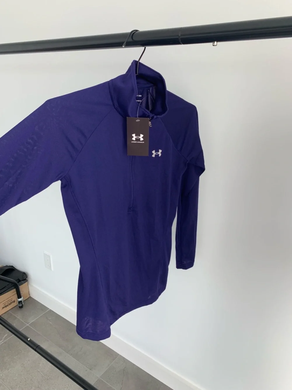 Under Armour Women’s Half zip long sleeve top in Indigo - Picture 2 of 4